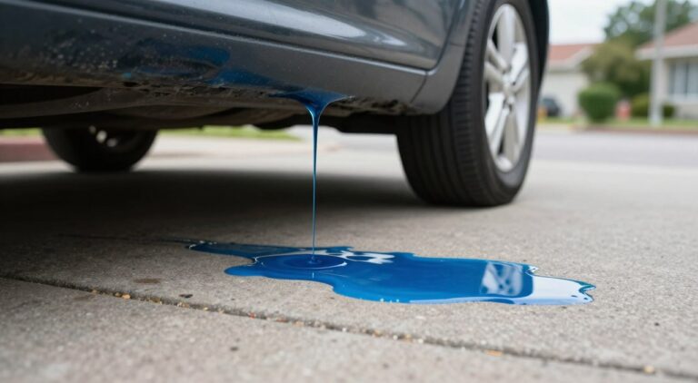 Blue fluid leaking from under car? Here’s what to do