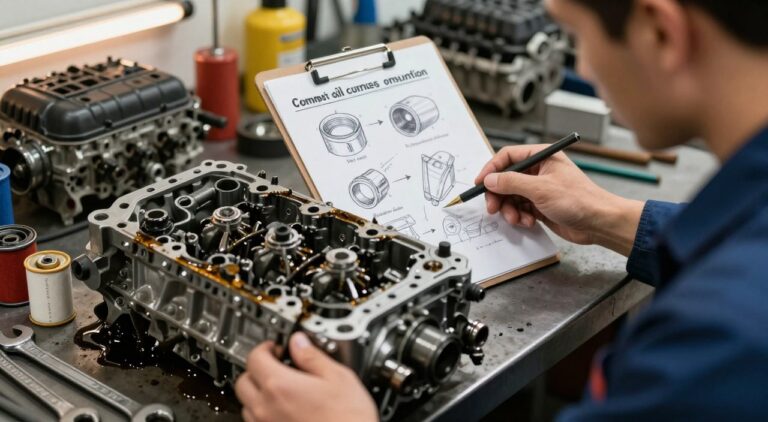 What causes engine oil consumption and how to fix it